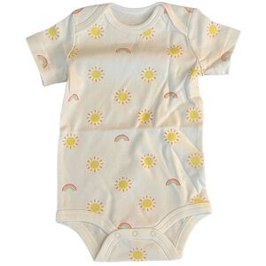 Primary Baby Organic Cotton Rainbow Suns Onesie | 3–6 Months | NWT